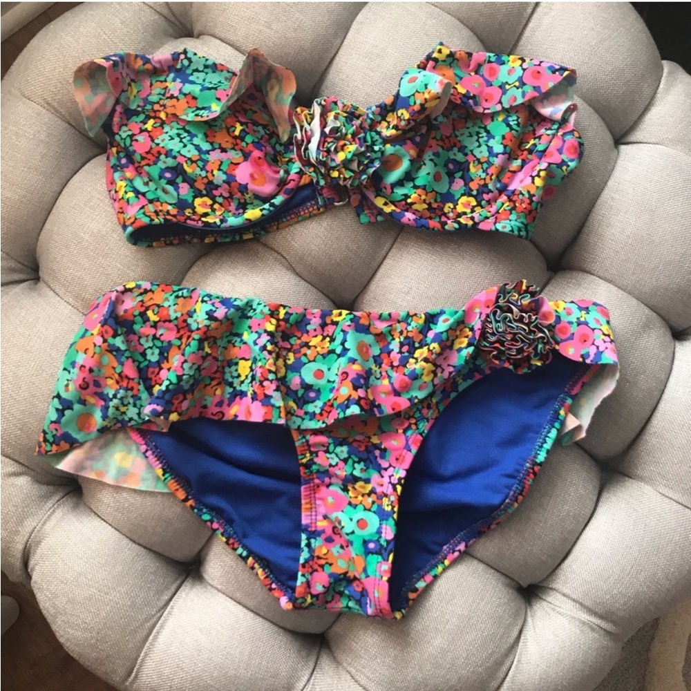 Xhilaration Floral Print Bikini Size Small
